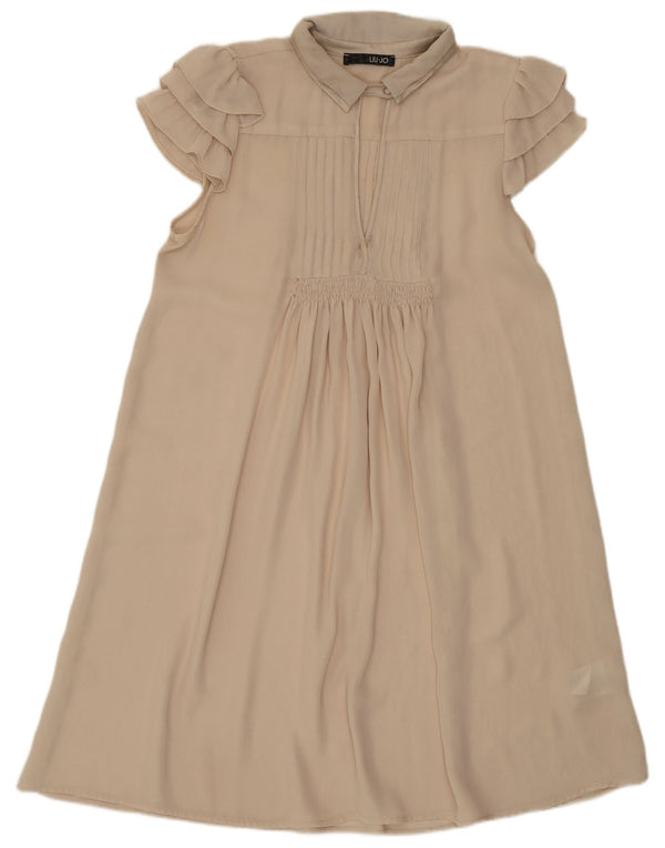 Abito a trapezio trasparente da donna Liu Jo IT 44 Poliestere beige medio