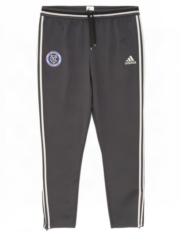 Adidas Mens New York City Tracksuit Trousers XL Grey Polyester
