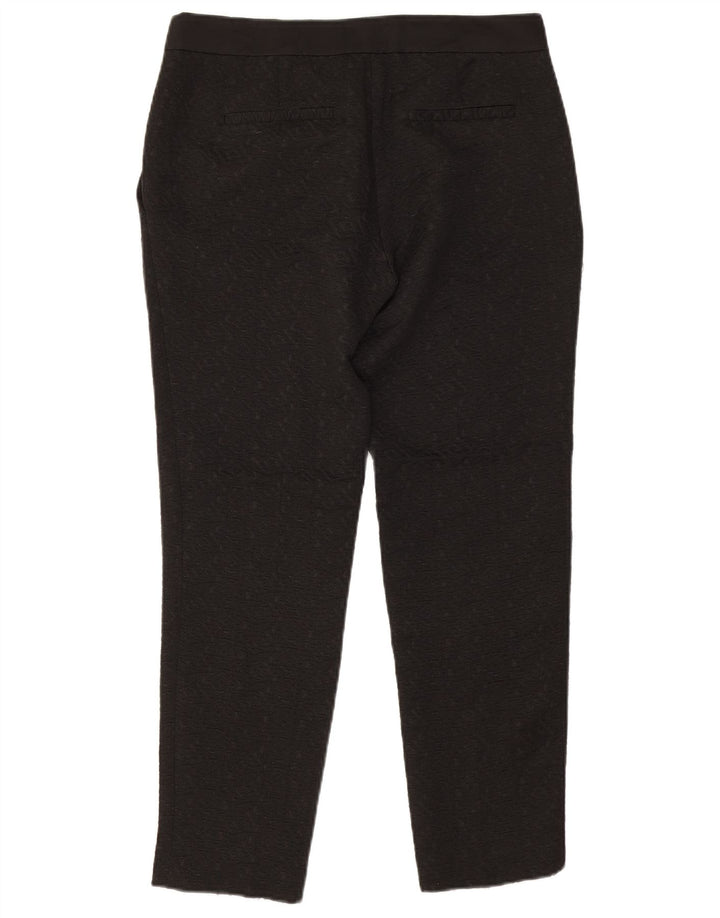 Pantaloni chino slim da donna Zara medi W28 L27 poliestere geometrico nero
