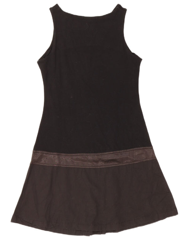 Abito a trapezio senza maniche con grafica da donna Custo Barcelona US 2 XS cotone nero