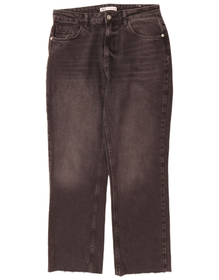 Jeans dritti da donna Zara EU 40 medio W30 L29 cotone grigio