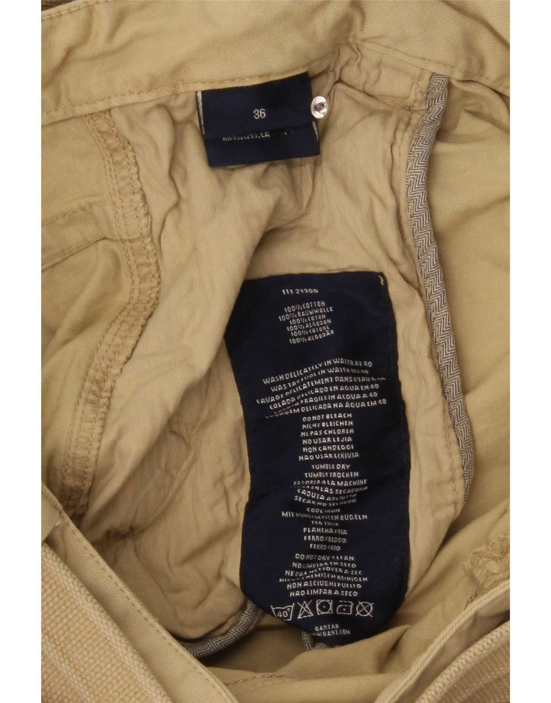 Pantaloncini cargo da uomo Gant W36 grandi in cotone beige