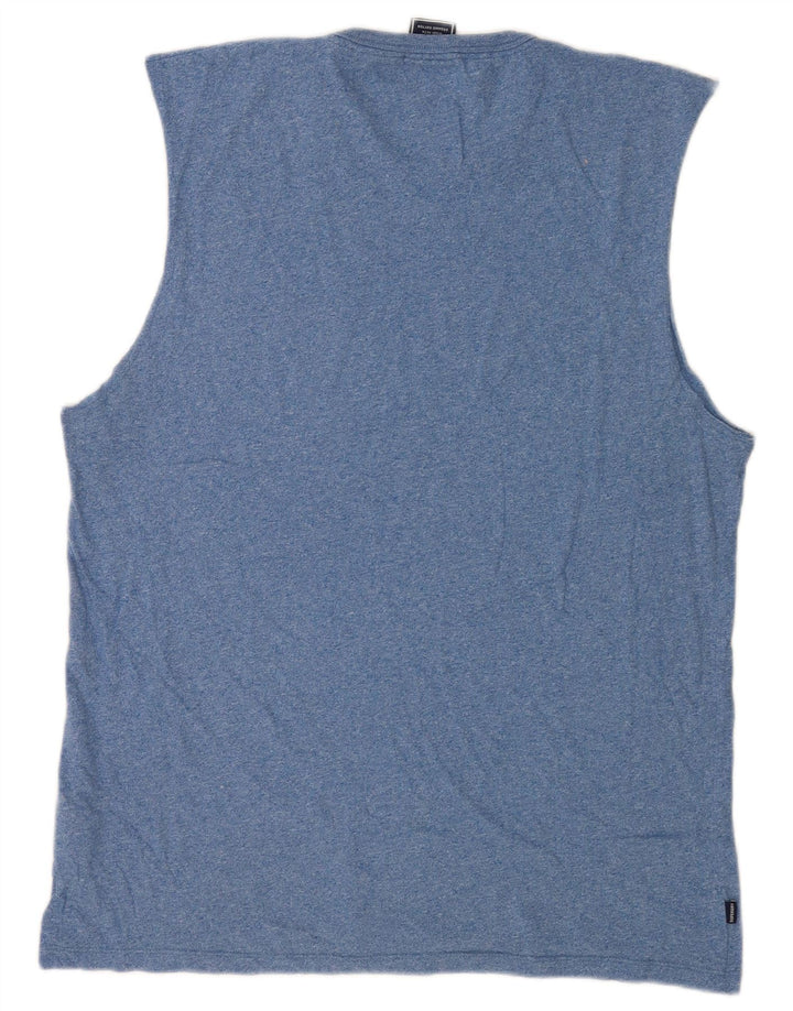 Canotta da uomo Superdry XL in cotone chiazzato blu