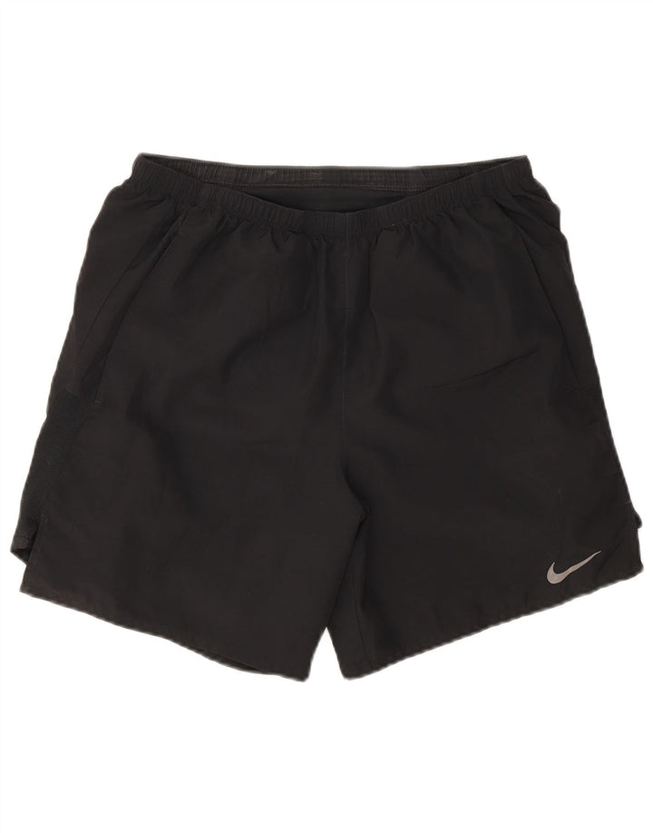 Pantaloncini sportivi Nike Dri Fit da uomo, poliestere medio nero