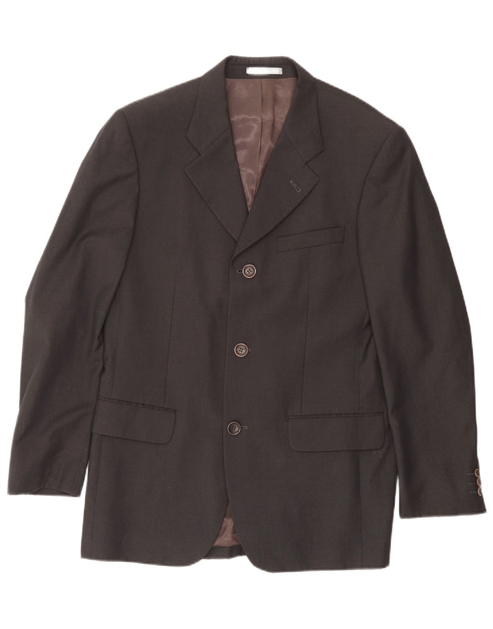 KENZO Giacca Blazer da Uomo a 3 Bottoni IT 48 Media Blu Navy Lana