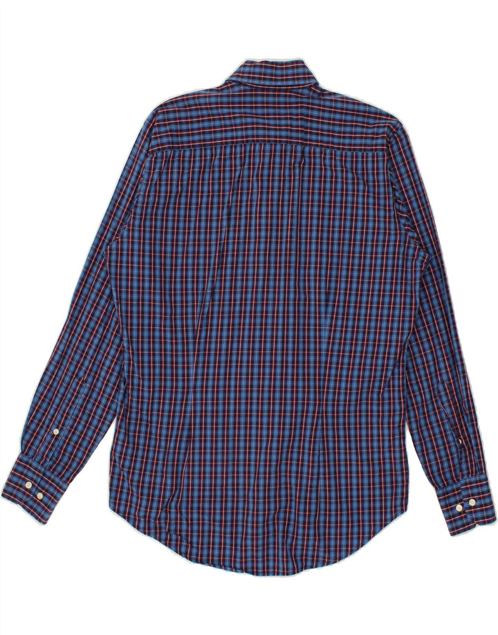 DACK'S Mens Slim Fit Shirt Medium Blue Check Cotton Vintage Dack's and Second-Hand Dack's from Messina Hembry 