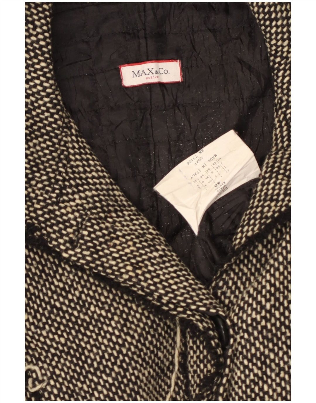 MAX & CO. Cappotto da donna UK 8 Small Nero Poliestere