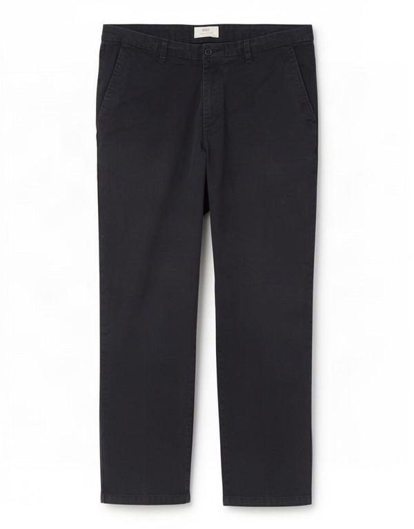 Pantaloni chino vestibilità regolare da uomo Marks & Spencer W40 L31 cotone blu navy