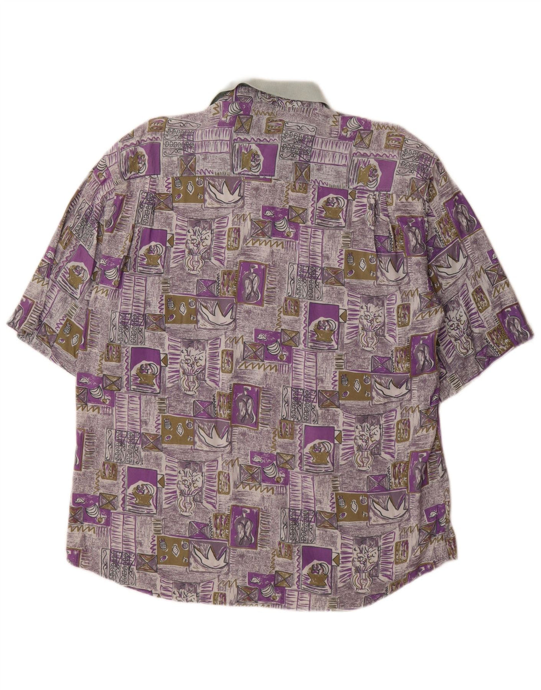 Camicia a maniche corte da uomo Globe Trotter taglia 41/42 grande multicolore
