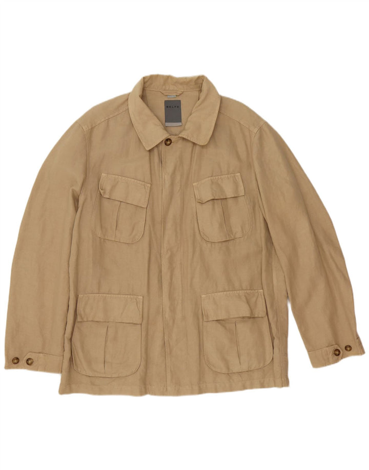 Giacca utility da uomo Belfe UK 44 2XL Cotone beige