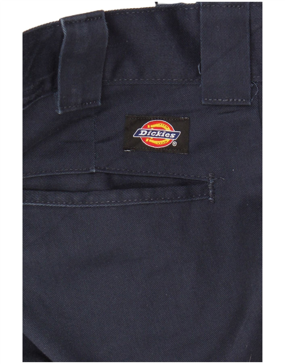 DICKIES Pantaloni chino dritti slim da uomo W31 L32 poliestere blu navy