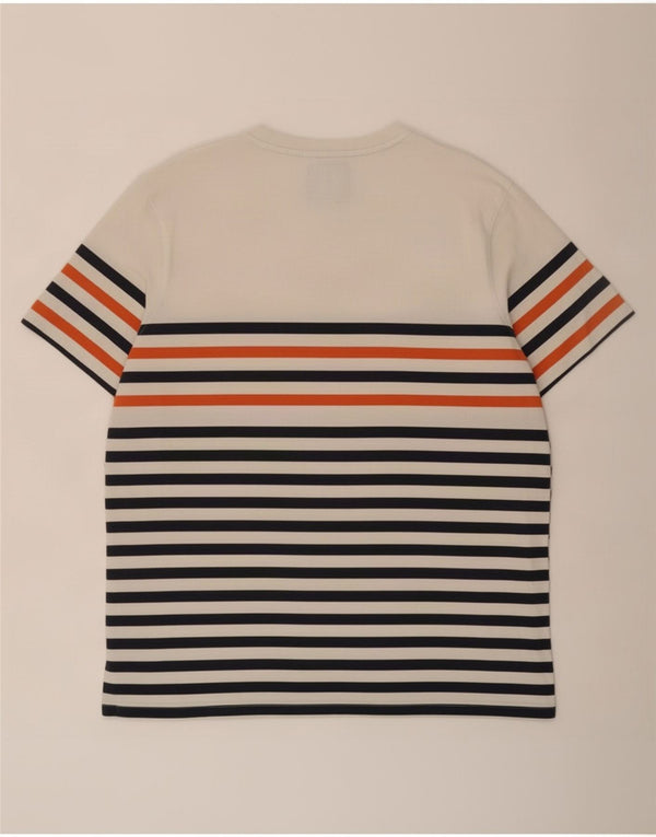 Crew Clothing T-shirt da uomo Top XL in cotone a righe bianche