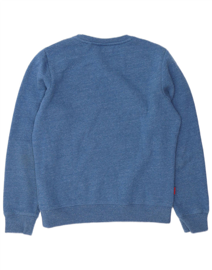 Felpa da uomo Superdry Maglione grande cotone chiazzato blu