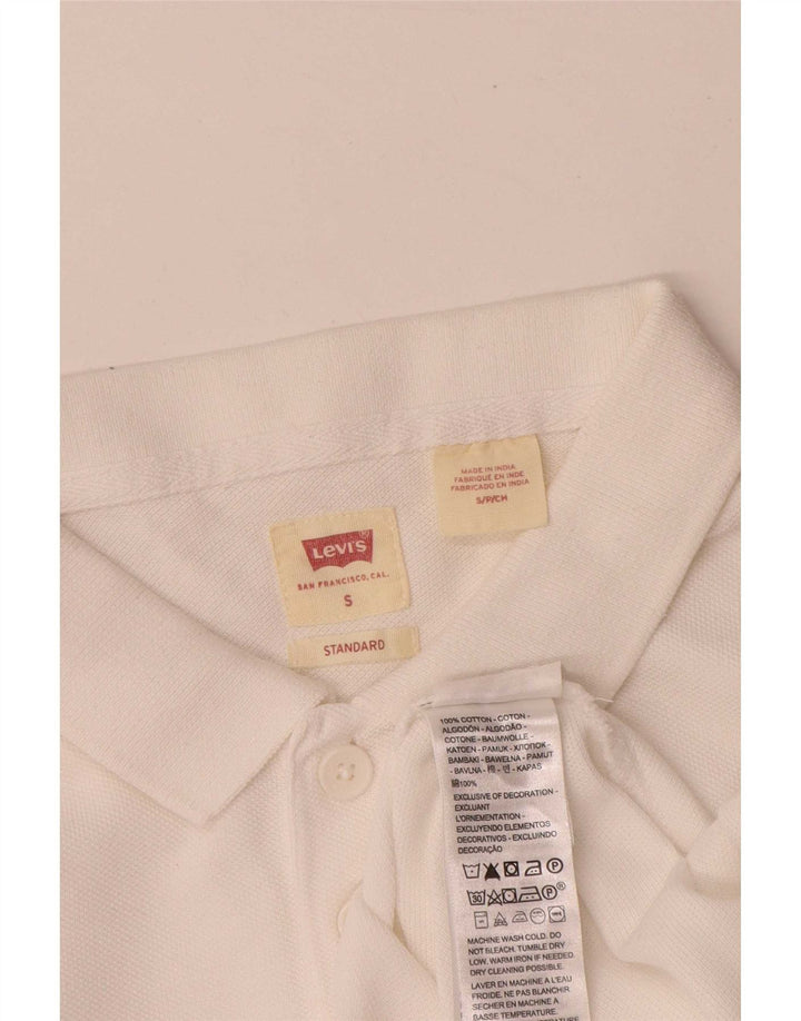 Polo Levi's da uomo standard piccola in cotone bianco