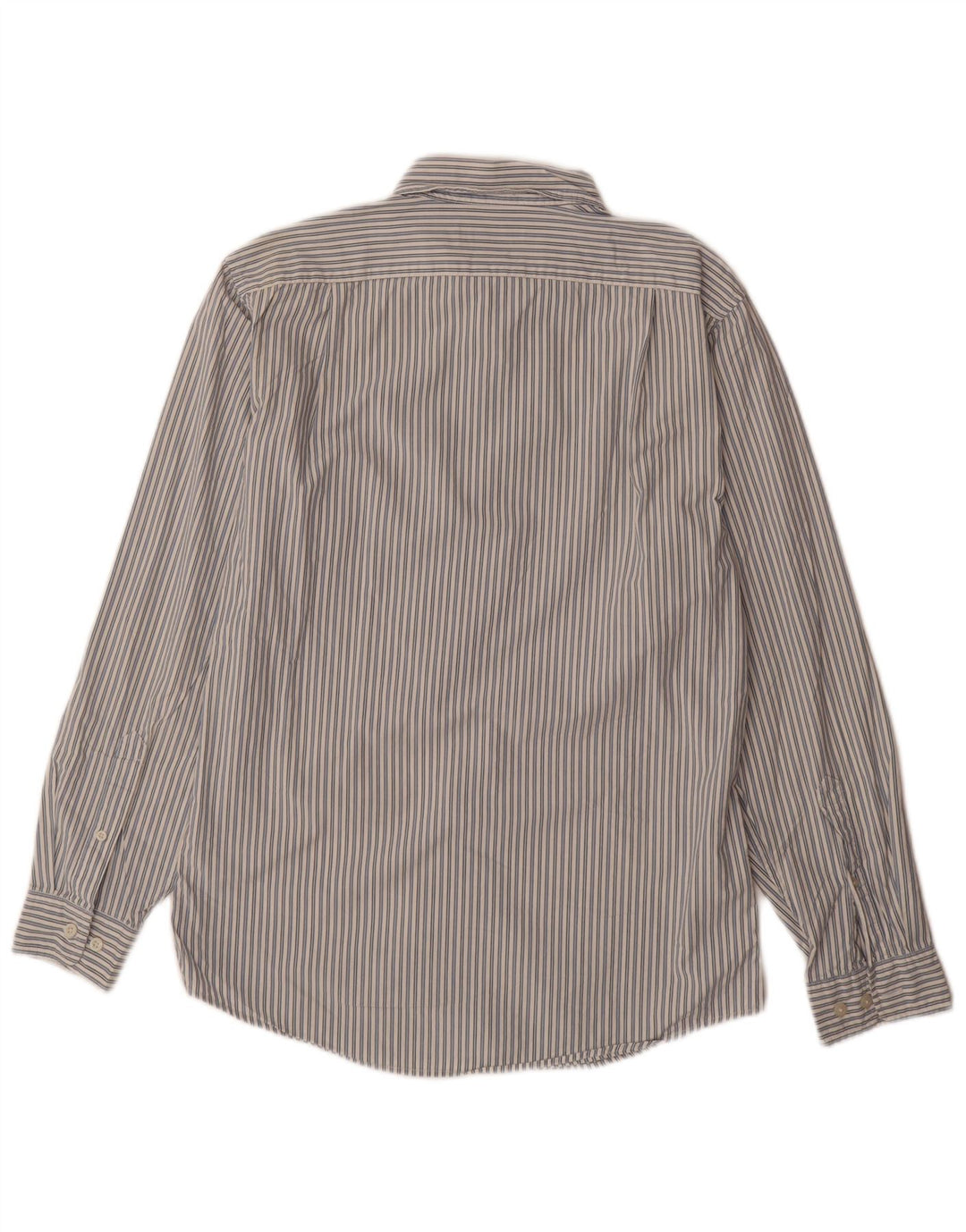 EDDIE BAUER Camicia da uomo classica vestibilità piccola cotone gessato blu