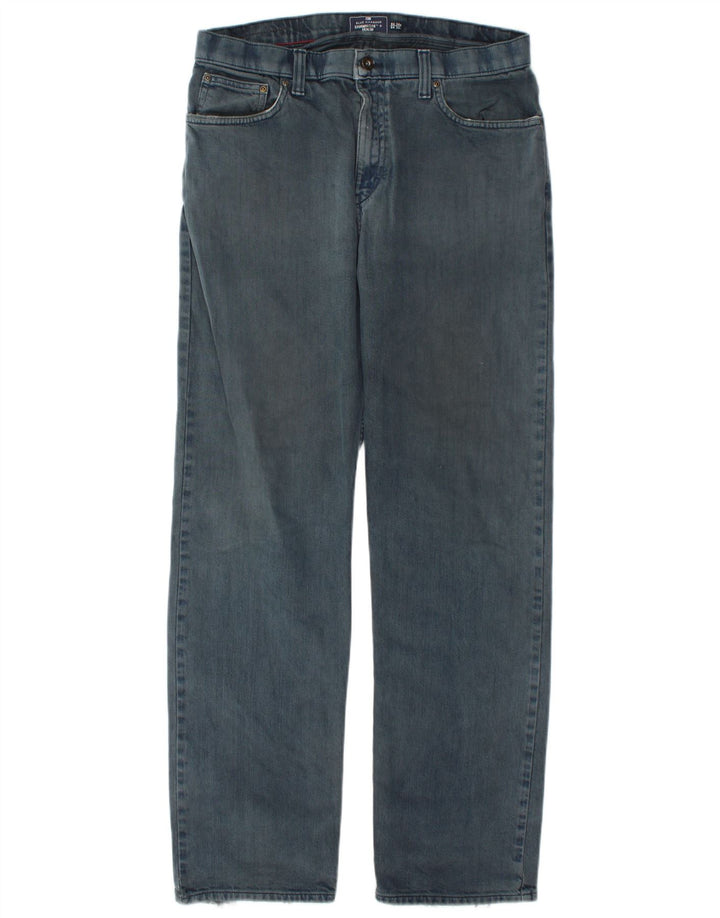 Jeans dritti da uomo Marks & Spencer Blue Harbour W34 L33 cotone blu