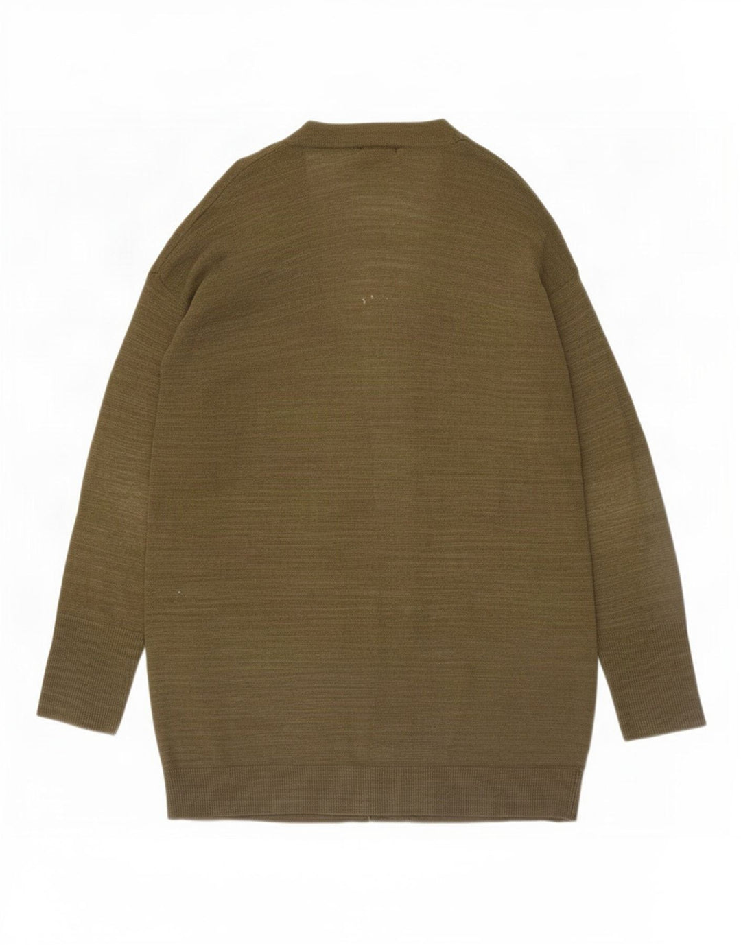 Massimo Dutti Maglione cardigan aperto lungo da donna UK 14 Medio Cachi