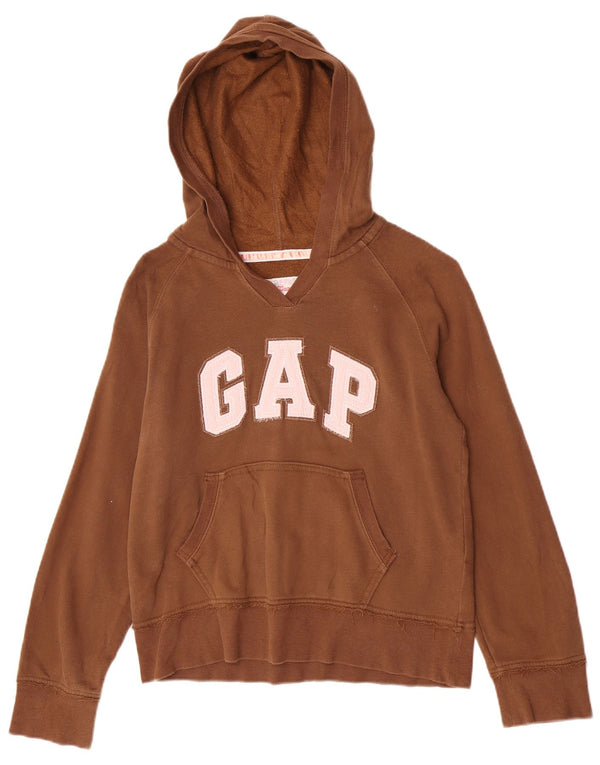 Maglione con cappuccio Gap Girls Graphic Regular Fit 9-10 anni Large in cotone marrone