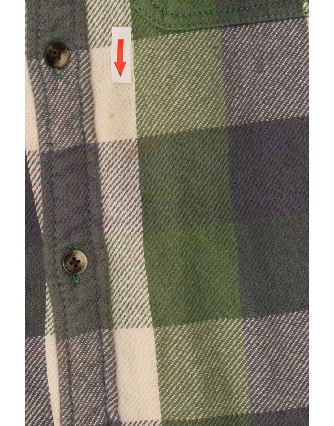 Camicia alta da uomo in flanella Fat Face in cotone a quadri verde medio
