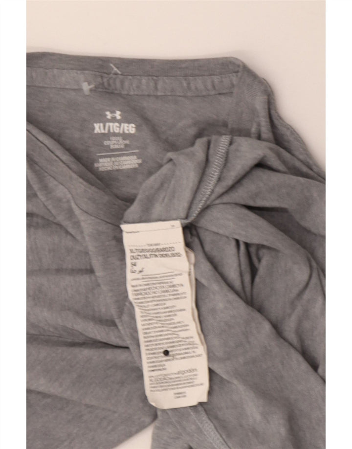 Maglietta da uomo Under Armour Top XL in cotone chiazzato grigio