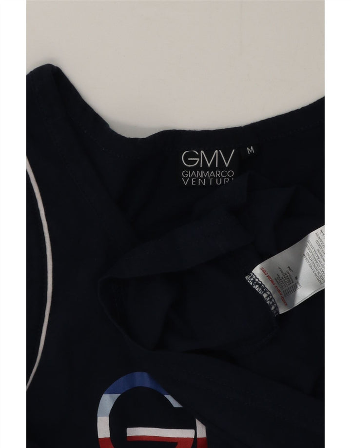 Gilet grafico da uomo Gianmarco Venturi, cotone medio blu navy
