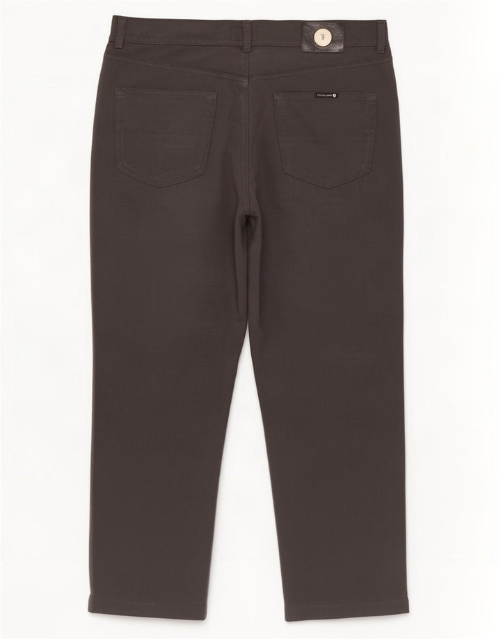 Pantaloni Casual Dritti Uomo Trussardi W36 L30 Poliestere Grigio