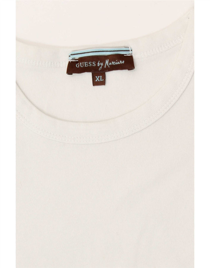 T-shirt grafica da uomo Guess By Marciano XL bianca