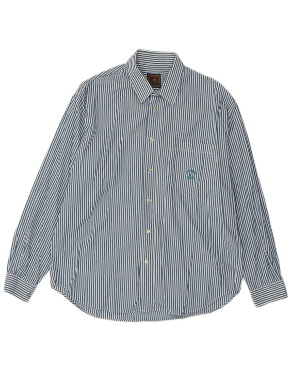 Camicia Uomo NAVIGARE Large Blu Gessato in Cotone