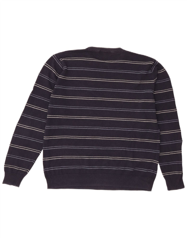 Maglione maglione girocollo da uomo Marks & Spencer blu Harbour grande blu navy