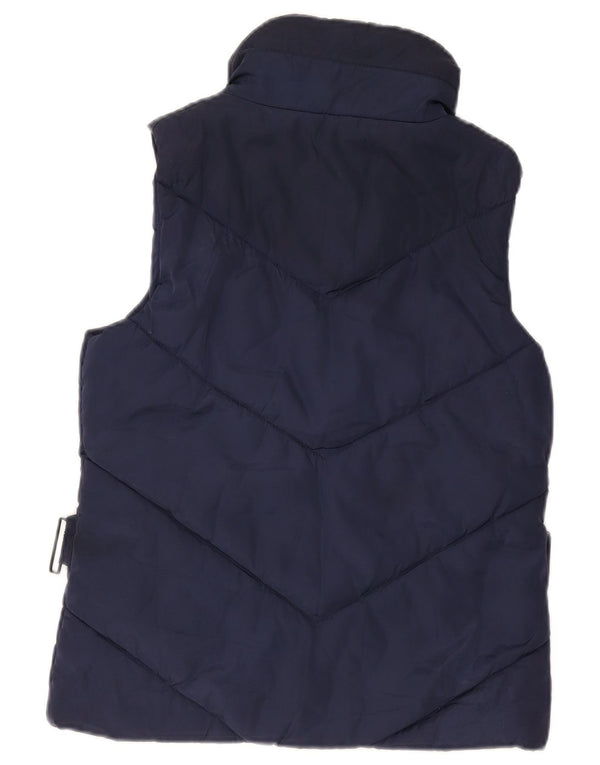 Gilet imbottito da donna Zara UK 12 medio blu navy poliestere