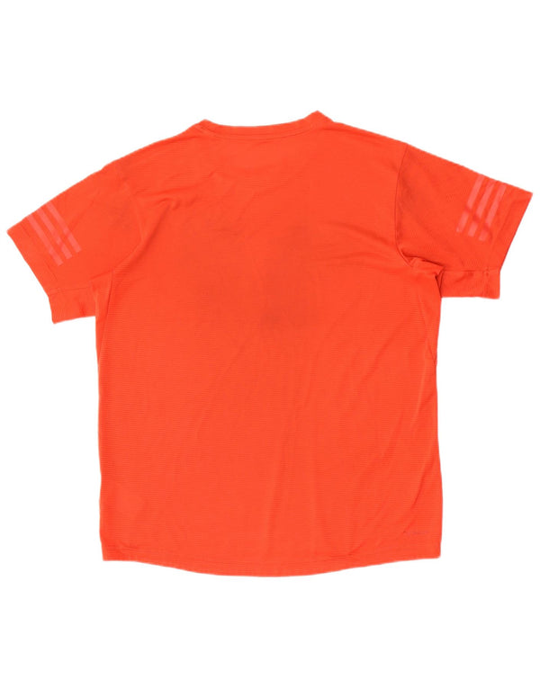 T-shirt Adidas Climacool da uomo Top rosso medio in poliestere