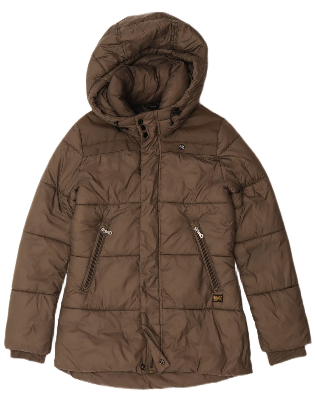 Giacca imbottita con cappuccio da donna G-Star UK 14 Medium Khaki Poliammide