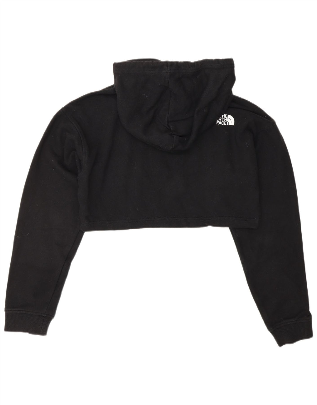 THE NORTH FACE Maglione da donna con cappuccio grafico oversize corto UK 6 XS Nero
