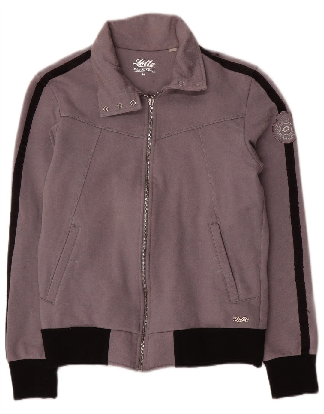 Giacca da tuta da donna Lotto UK 12 Cotone color block grigio medio