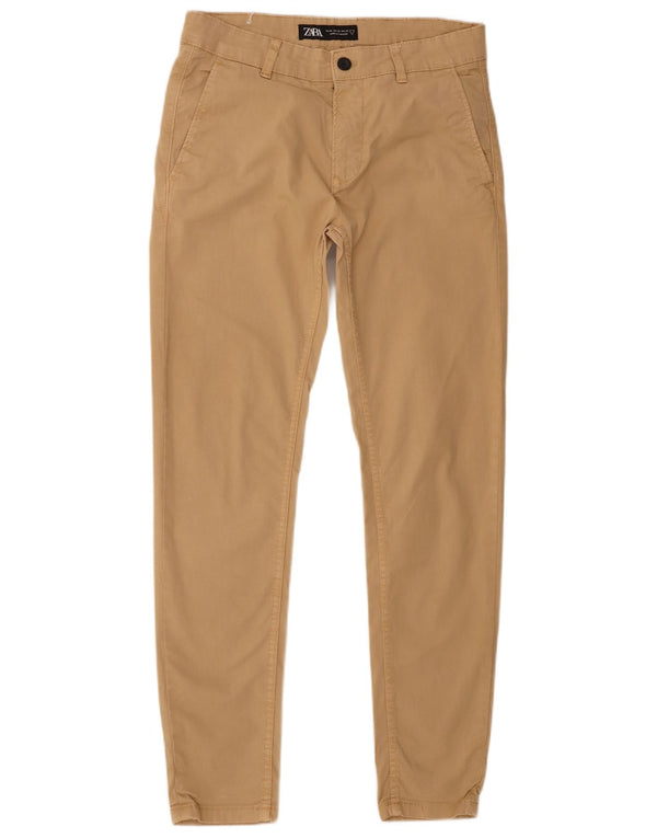 Pantaloni chino slim da uomo Zara EU 38 Small W30 L30 Beige
