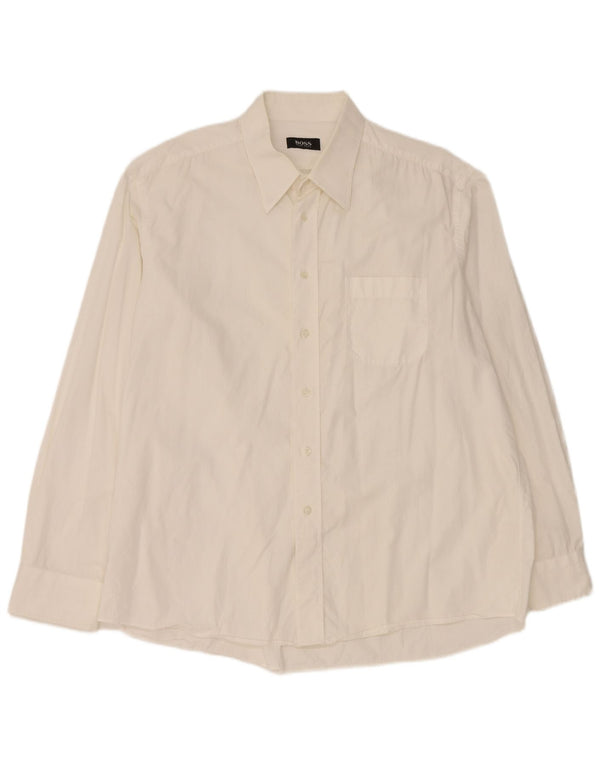 Camicia da uomo Hugo Boss taglia 44 17 1/2 XL cotone bianco