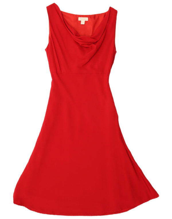 Abito a trapezio senza maniche da donna Monsoon UK 12 Viscosa rossa media