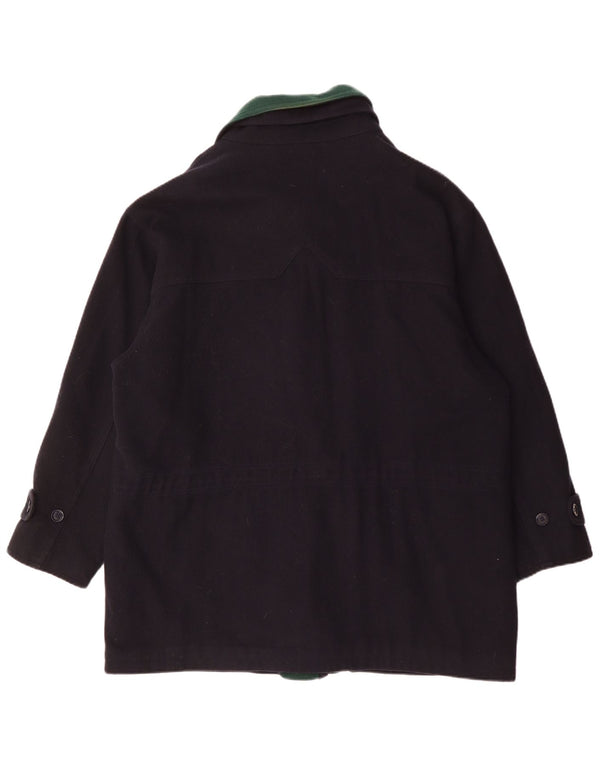 Cappotto da uomo VINTAGE UK 42 XL Lana blu navy