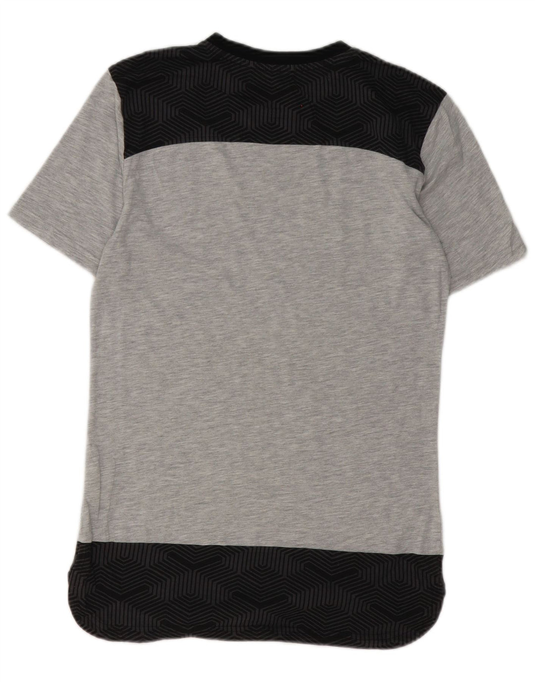 T-shirt da uomo Puma Top Small in cotone geometrico grigio