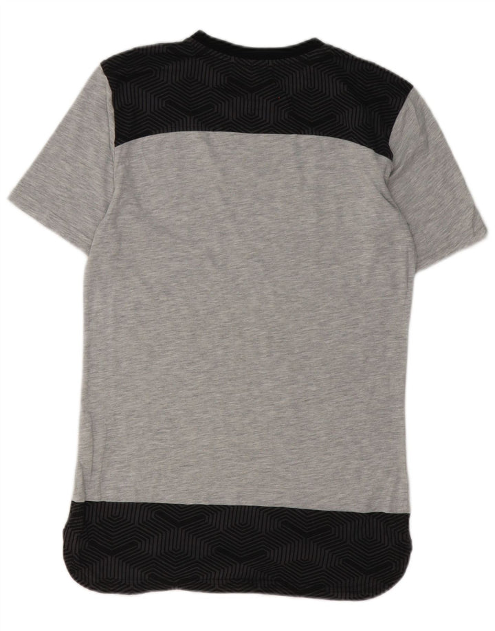 T-shirt da uomo Puma Top Small in cotone geometrico grigio
