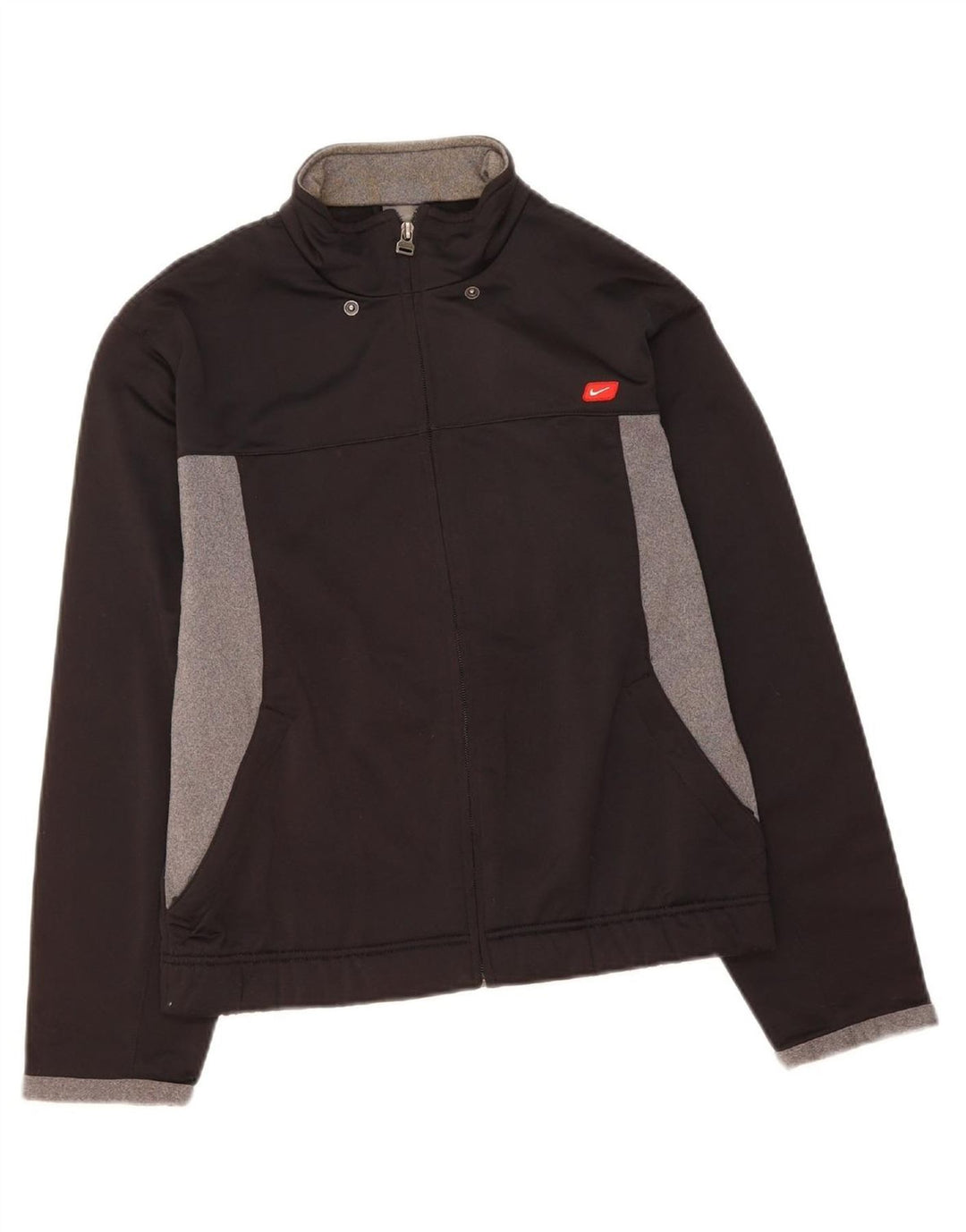 NIKE Boys Tracksuit Top Jacket 14-15 Years Large Black Colourblock
