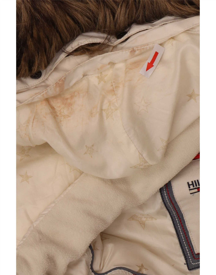 Cappotto imbottito con cappuccio da donna Tommy Hilfiger UK 6 XS poliestere bianco