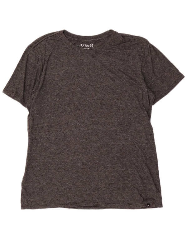 T-shirt da uomo Hurley Top grande in poliestere chiazzato grigio