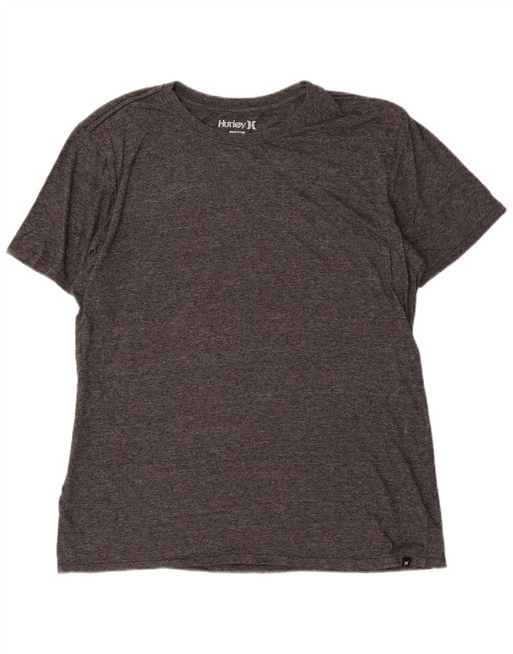 T-shirt da uomo Hurley Top grande in poliestere chiazzato grigio
