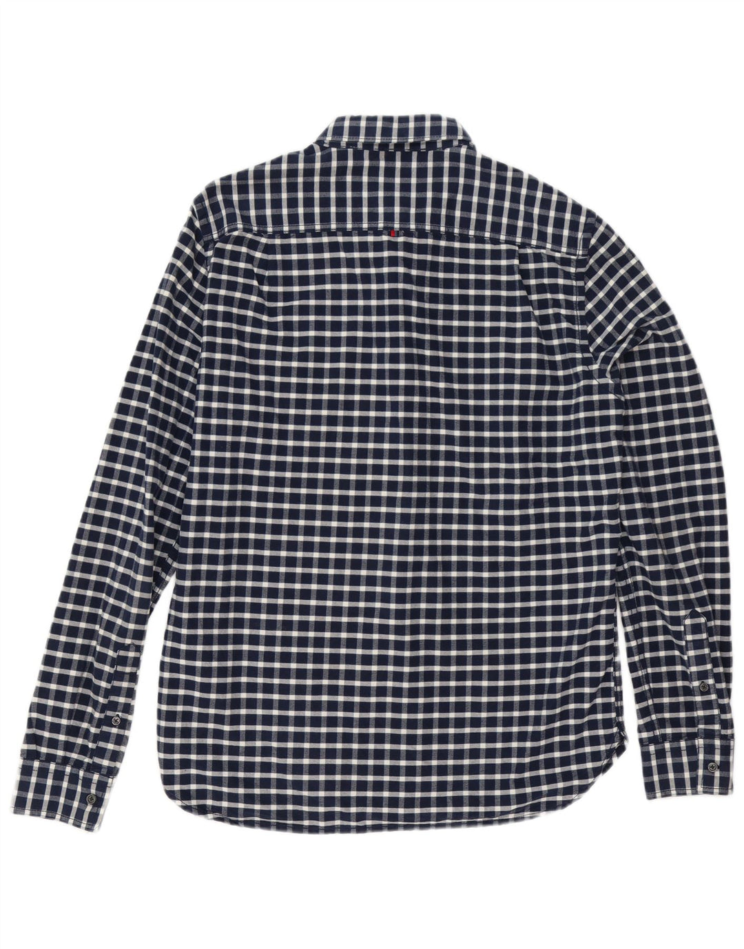 Camicia da uomo Superdry Large in cotone a quadri blu navy