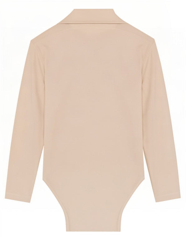 Body a maniche lunghe da donna Zara UK 14 grande cotone bianco