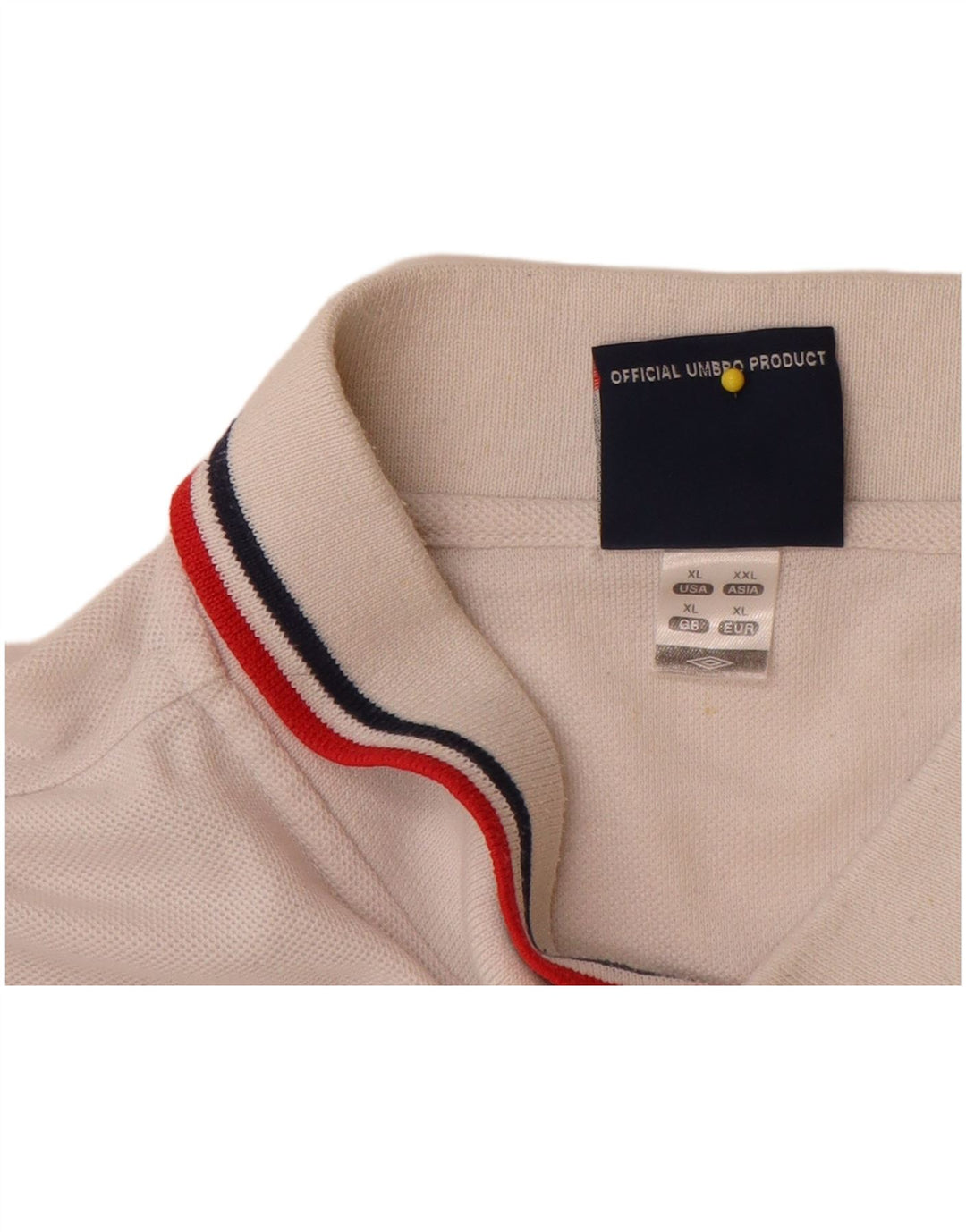 Polo Umbro da uomo Inghilterra XL poliestere bianco
