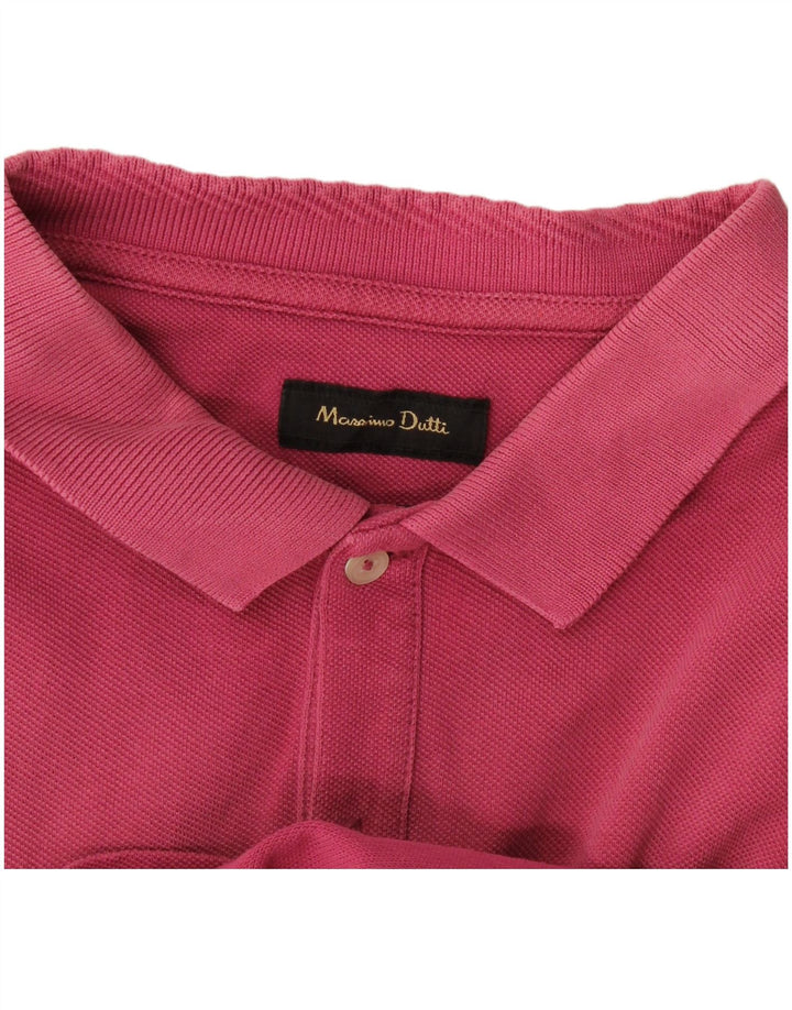 Polo da uomo Massimo Dutti rosa medio