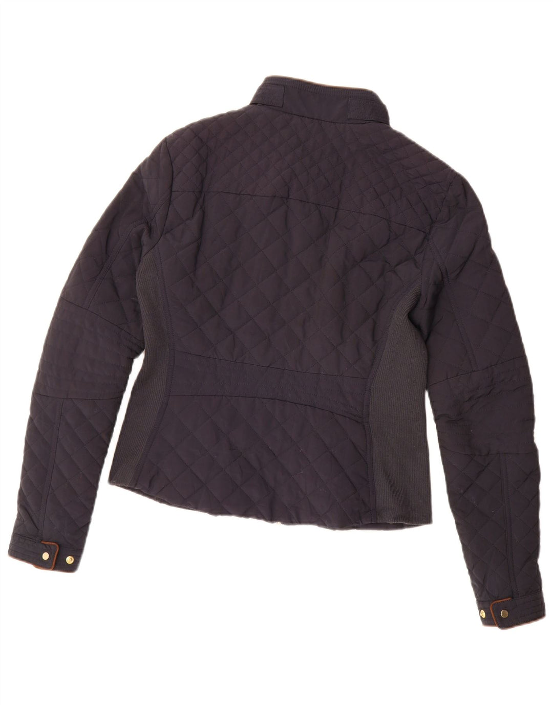 Giacca trapuntata da donna Zara UK 14 color block blu navy medio