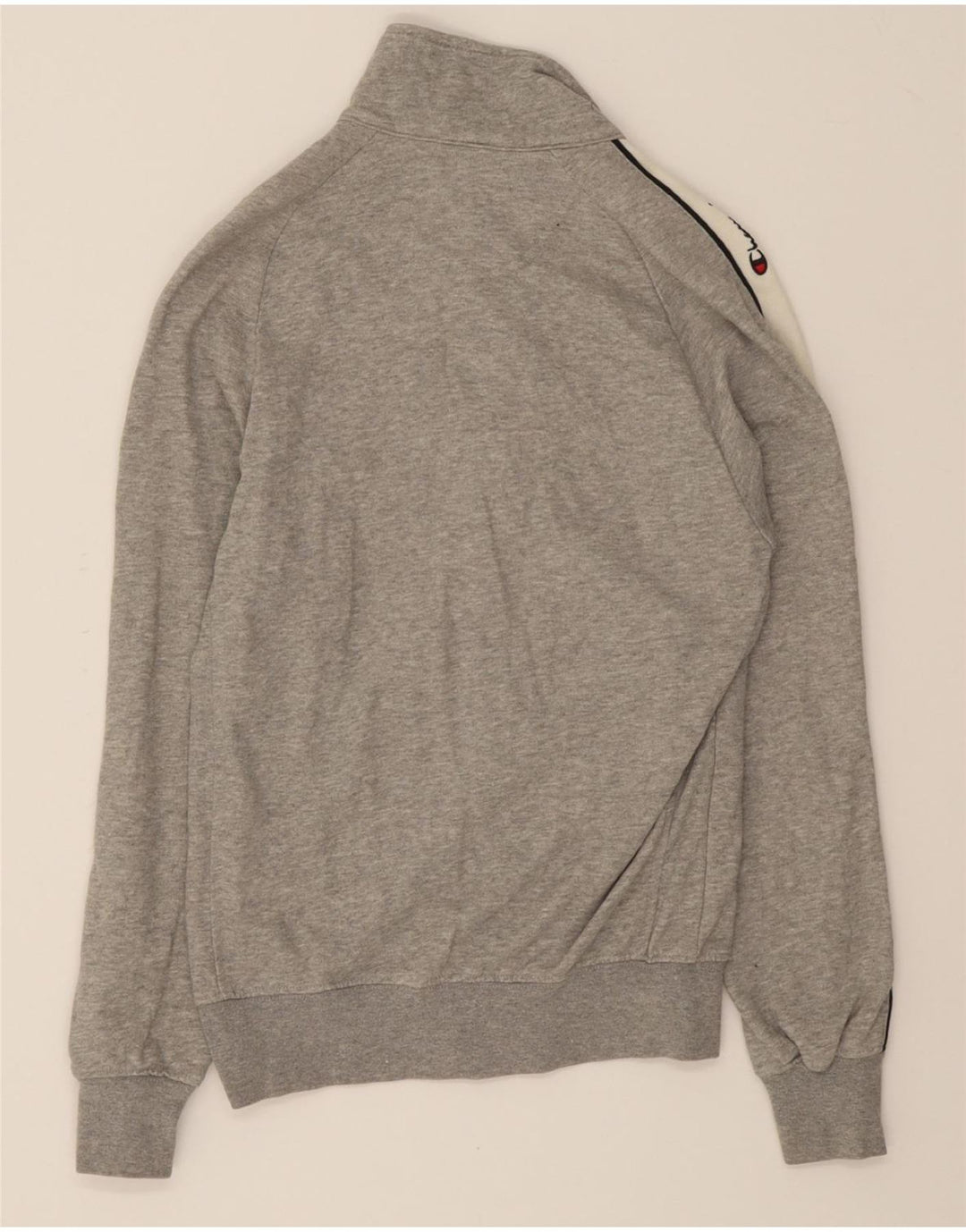 CHAMPION Mens Graphic Tracksuit Top Jacket XS Grey Colourblock Cotton Vintage Champion and Second-Hand Champion from Messina Hembry 